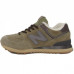 Зимние New Balance 574 Sand/Brown With White Fur
