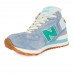 Зимние New Balance 574 High Light Blue With Fur