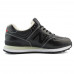 Зимние New Balance 574 Black/White With White Fur