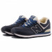 Зимние New Balance 574 Blue/White With White Fur