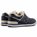 Зимние New Balance 574 Blue/White With White Fur