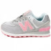 Женские New Balance 574 Gray/Pink