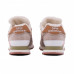 Зимние New Balance 574 Beige/Pink With Fur