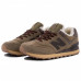 Зимние New Balance 574 Dark Brown With White Fur