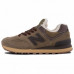 Зимние New Balance 574 Dark Brown With White Fur
