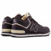 Зимние New Balance 574 High Brown/White With Fur