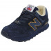 Зимние New Balance 574 Dark Blue/Yellow With Fur