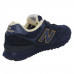 Зимние New Balance 574 Dark Blue/Yellow With Fur