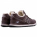 Зимние New Balance 574 Dark Brown/White With White Fur
