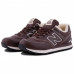 Зимние New Balance 574 Dark Brown/White With White Fur