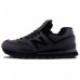 Зимние New Balance 574 Dark Black With Fur